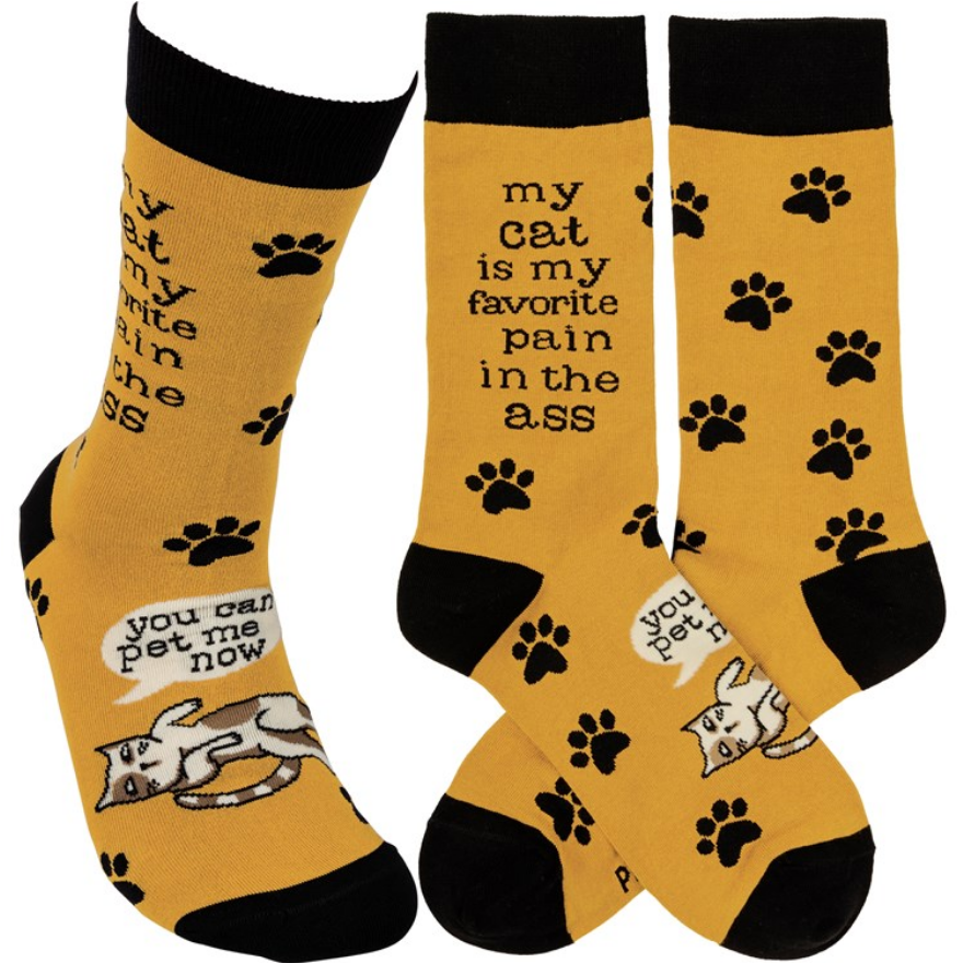 My Cat is My Favorite Pain in the Ass Unisex Socks