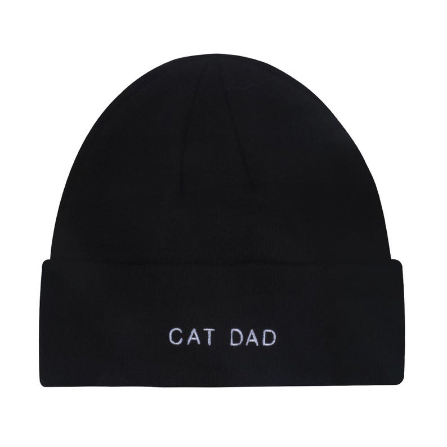 Cat Dad Embroidered Knit Beanie Toque