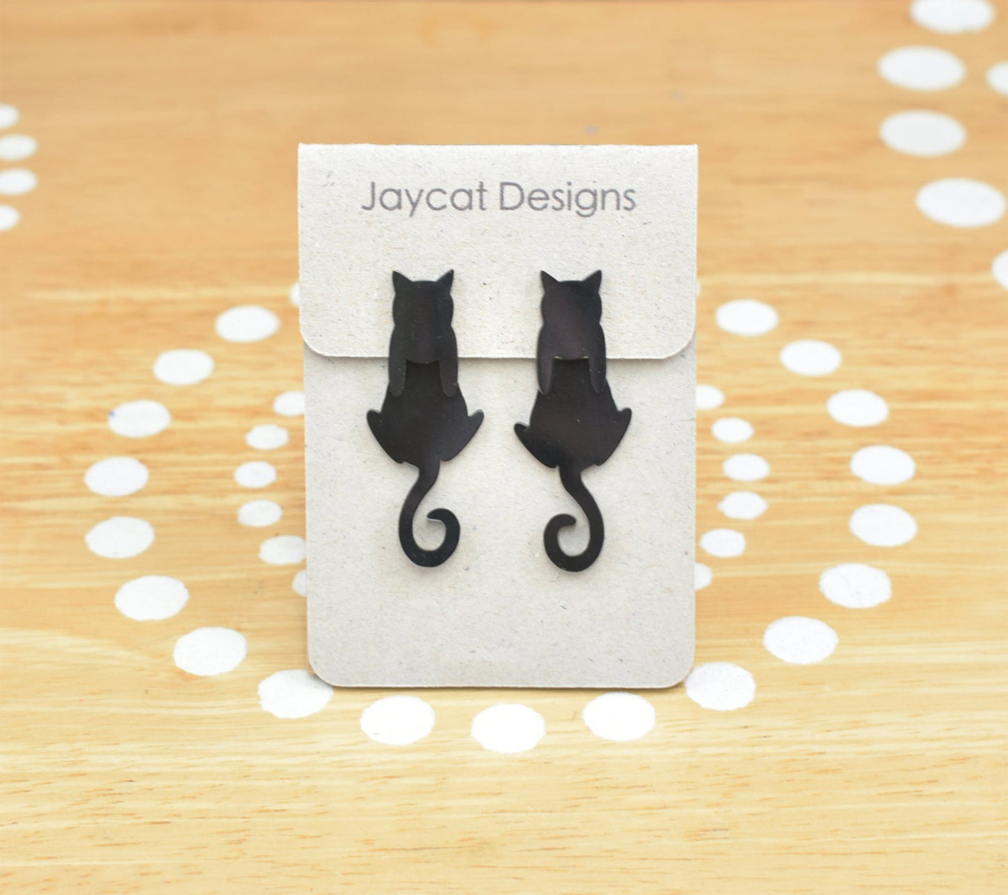 Black Cat Dangle Earrings