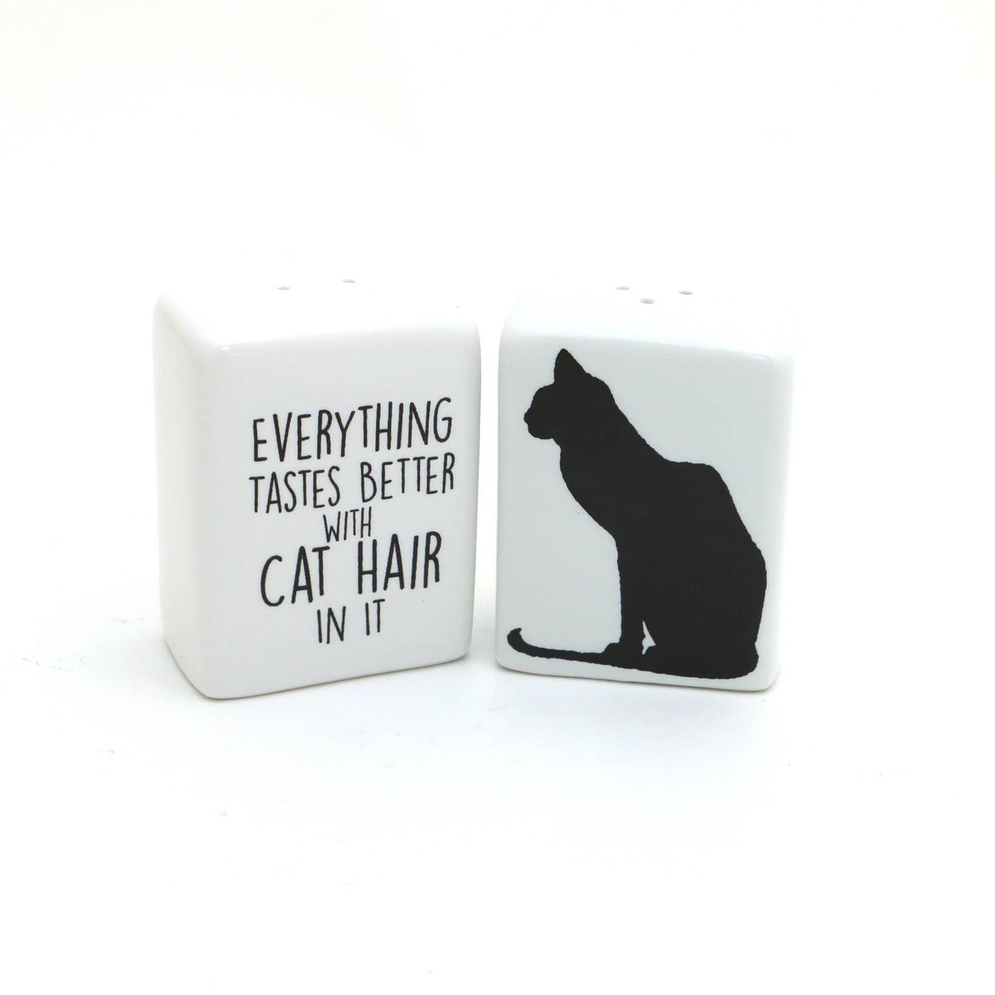 Everything Tastes Better With Cat Hair Salt and Pepper Set