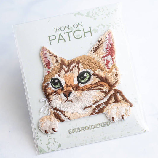 Orange Tabby Kitten Iron On Patch