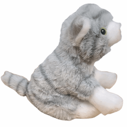 Canned Gray Tabby Cat Stuffed Animal Plush