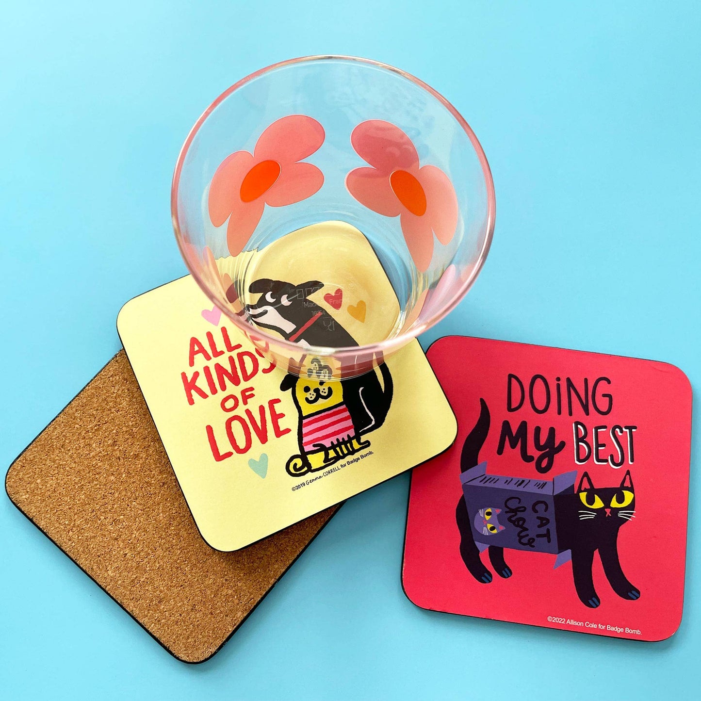 Cat Purrson Coaster by Allison Cole