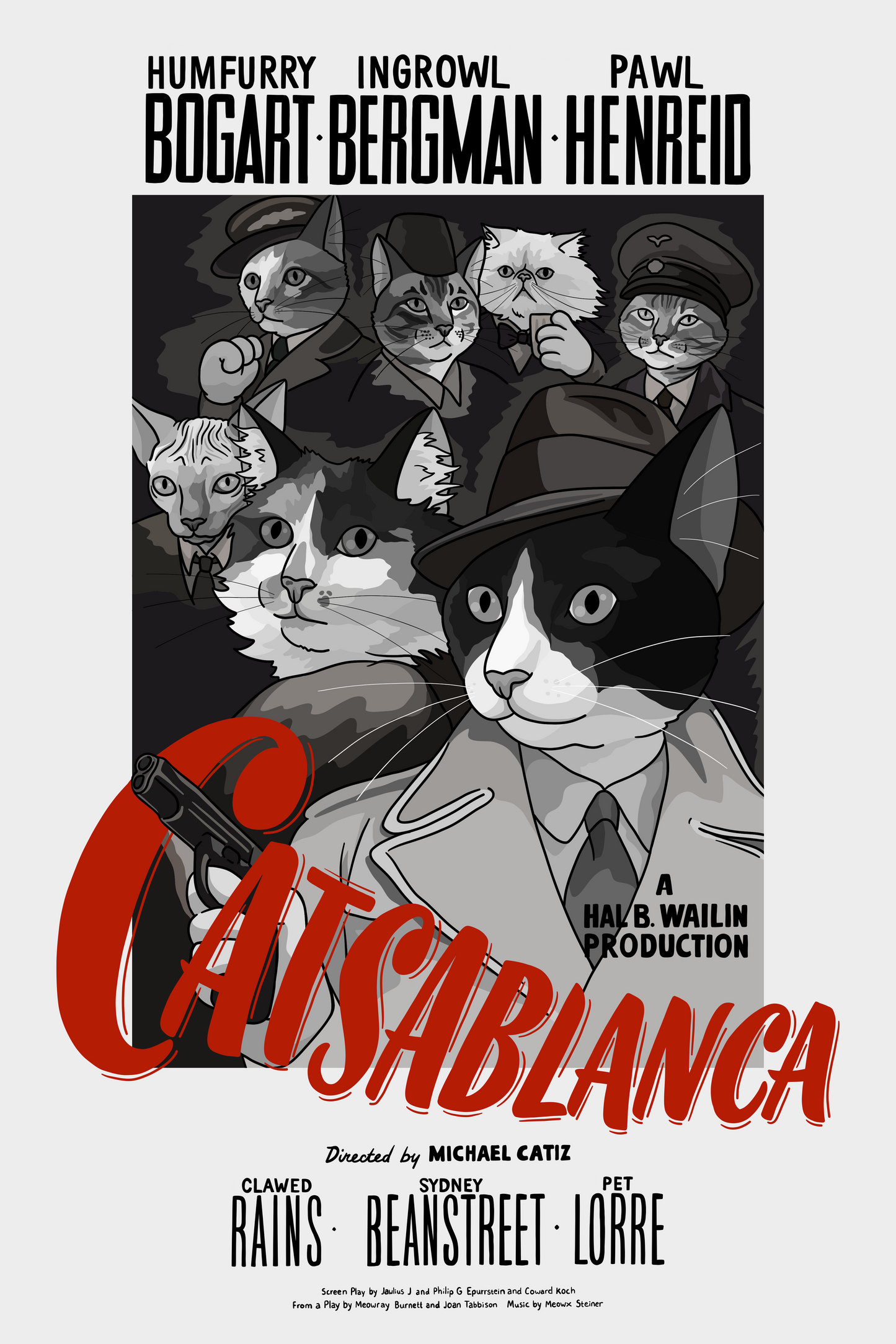 Catsablanca Unframed Print: 5x7"