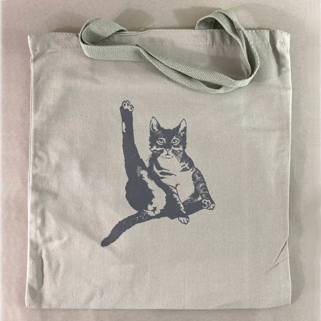 Cat Plays the Violin Cat Butt Canvas Tote Bag