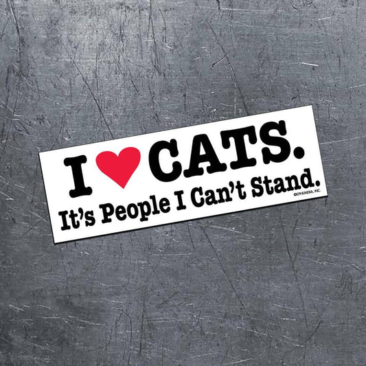 I Heart Cats It's People I Can't Stand Car Magnet
