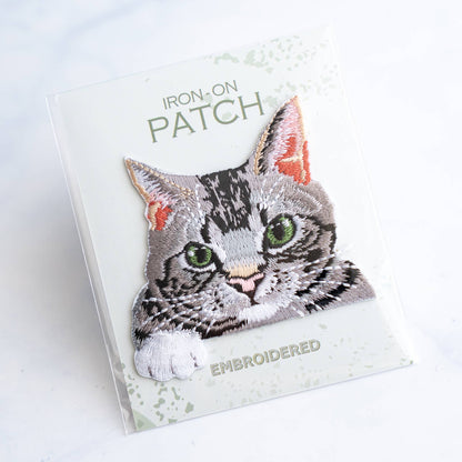 Tabby Cat Iron On Patch