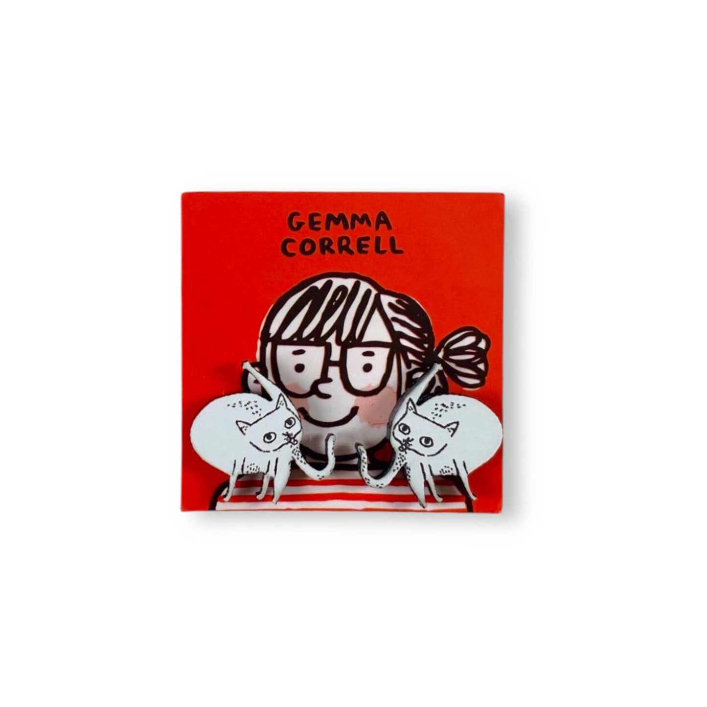 Look After Yourself Gemma Correll Cat Butt Stud Earrings