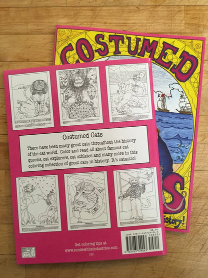 Costumed Cats, A Coloring Book Collection Of Great Cats In History!