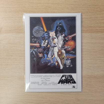 Fur Wars A Mew Hope Unframed Print: 5x7"