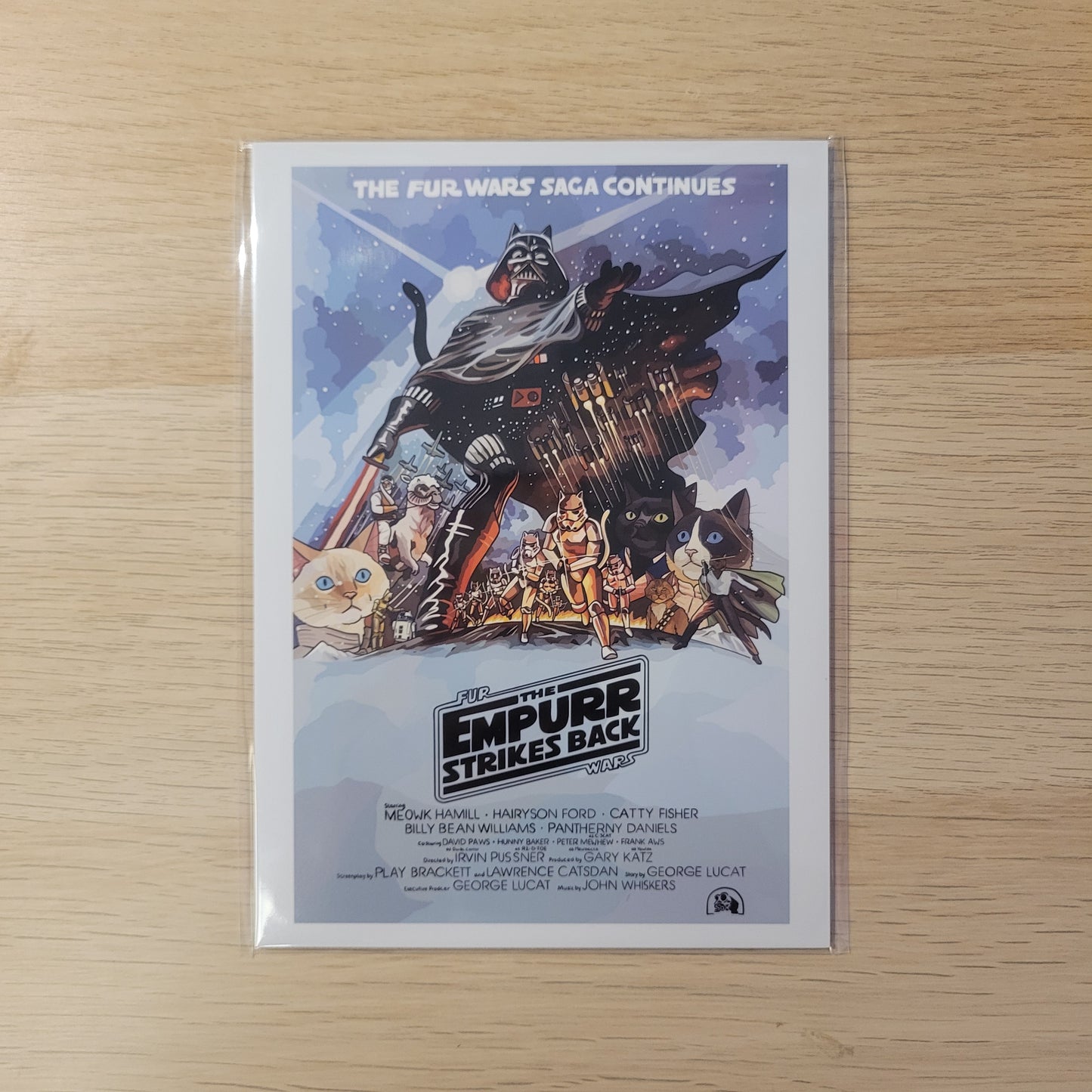 Fur Wars The Empurr Strikes Back Unframed Print: 5x7"