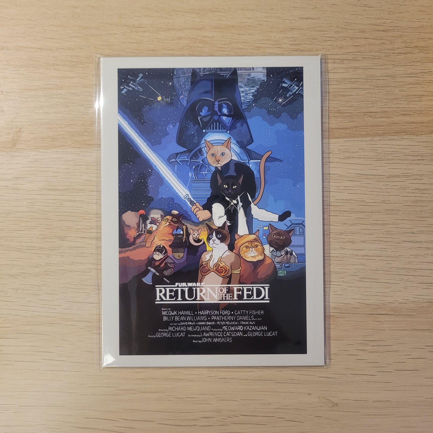 Fur Wars Return of the Fedi Unframed Print: 5x7"