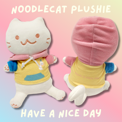 Noodlecat Plushie Cat with Removable Hoodie