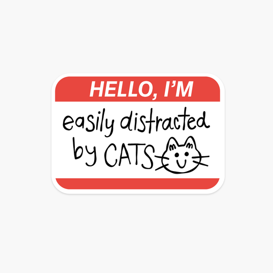 Distracted by Cats Sticker
