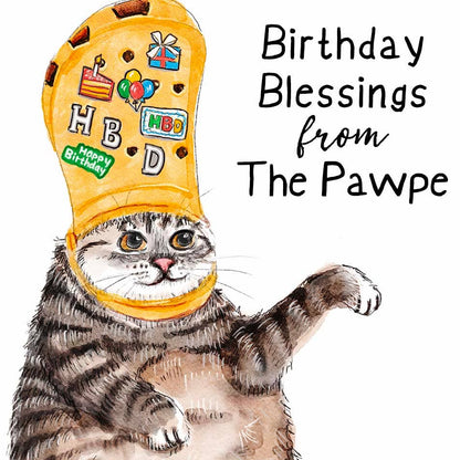 Birthday Blessings from the Pawpe Cat Card