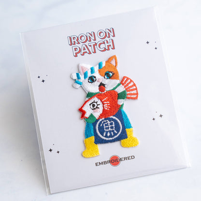 Cute Cats Holding Hands Iron On Patch