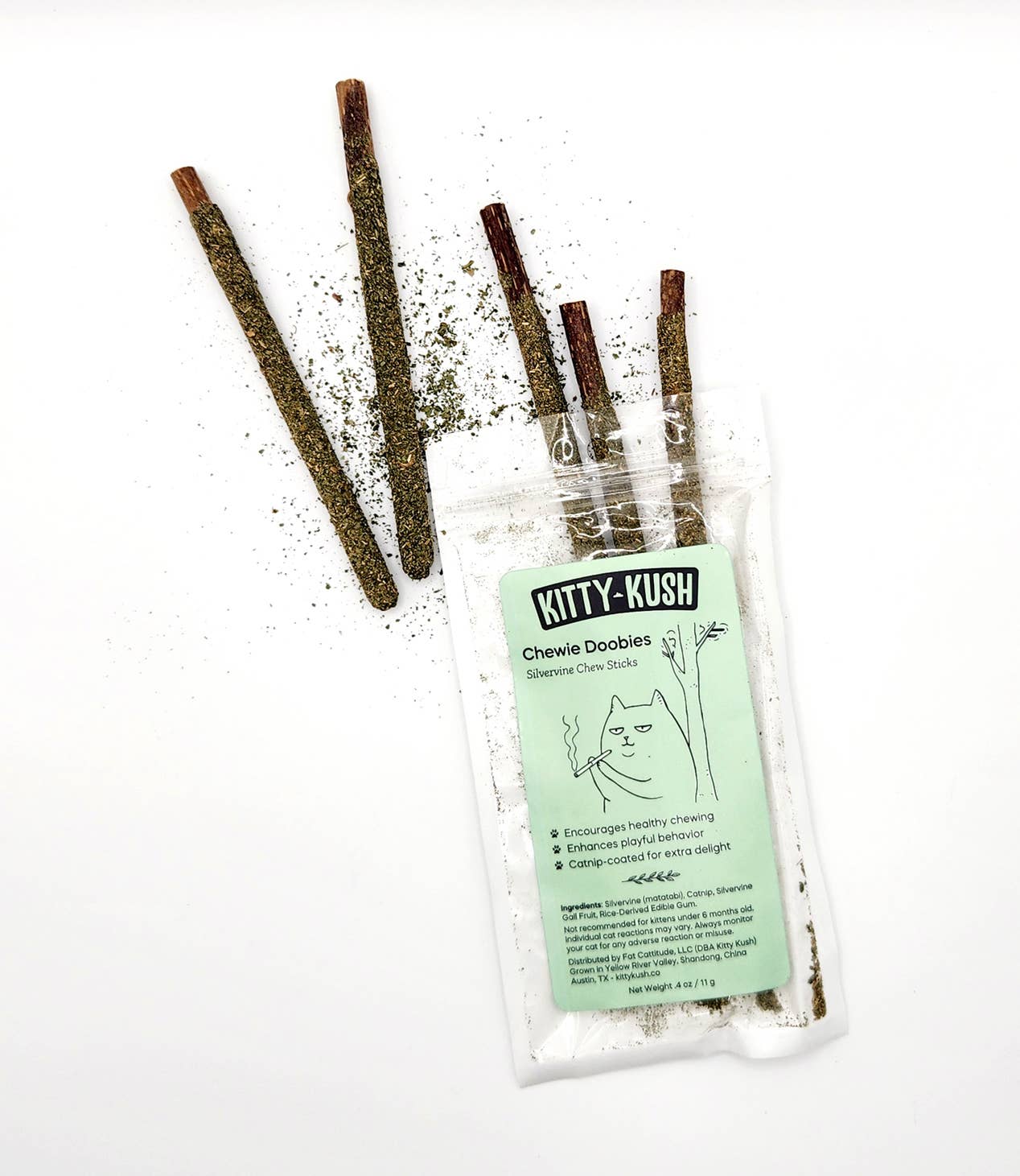 Chewie Doobies Silvervine & Catnip Chew Sticks