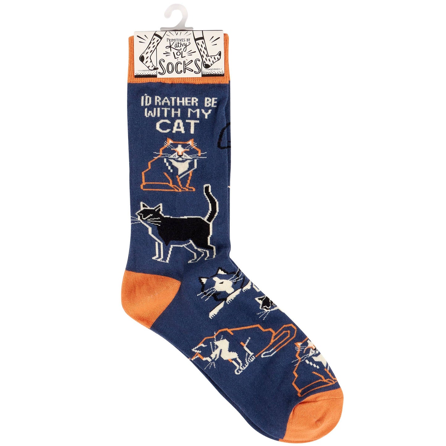 I'd Rather Be With My Cat Socks (One Size Fits Most)