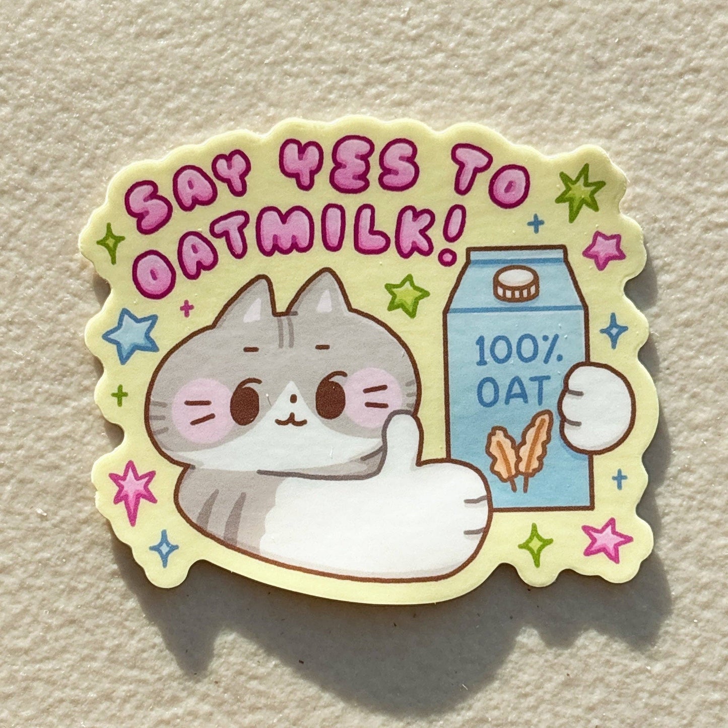 Only 3 Braincells Orange Cat Sticker