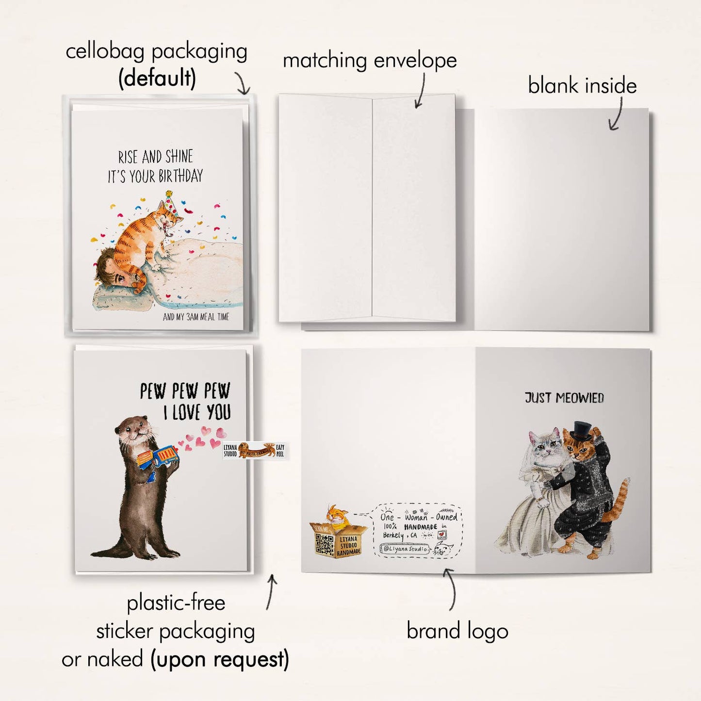 Another Year? Knock It Off! Cat Birthday Card