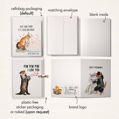 Another Year? Knock It Off! Cat Birthday Card