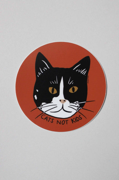 Cats Not Kids Circle Sticker