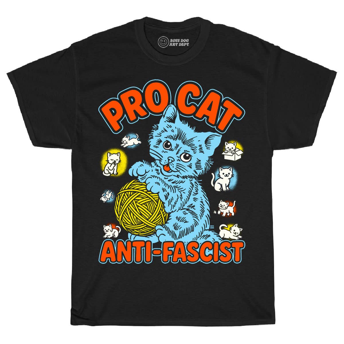 Pro Cat Anti Fascist Unisex T-Shirt (Black)