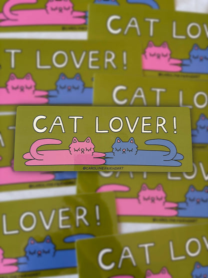 Cat Lover Bumper Sticker