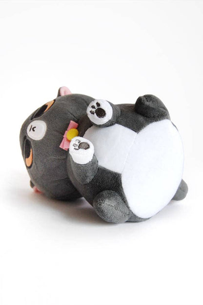 Angry Cat Plush - Black and White Tuxedo Cat