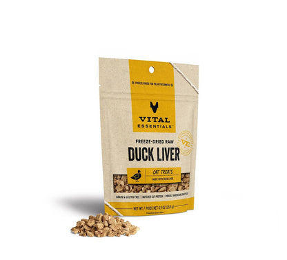 Vital Essentials Freeze-Dried Duck Liver Cat Treats (0.9 Oz)