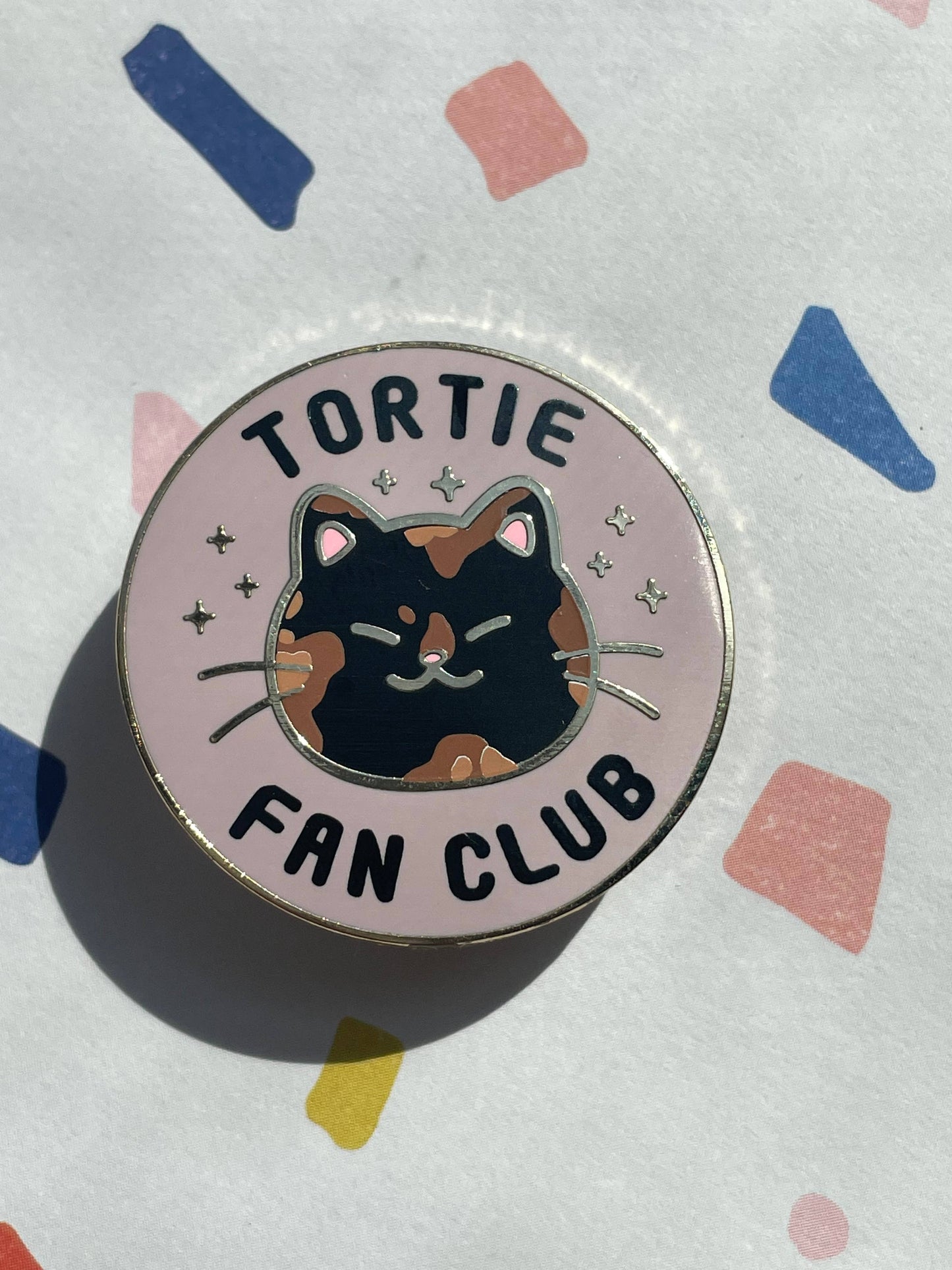 Tortie Cat Fan Club Hard Enamel Pin