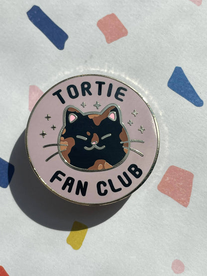 Tortie Cat Fan Club Hard Enamel Pin