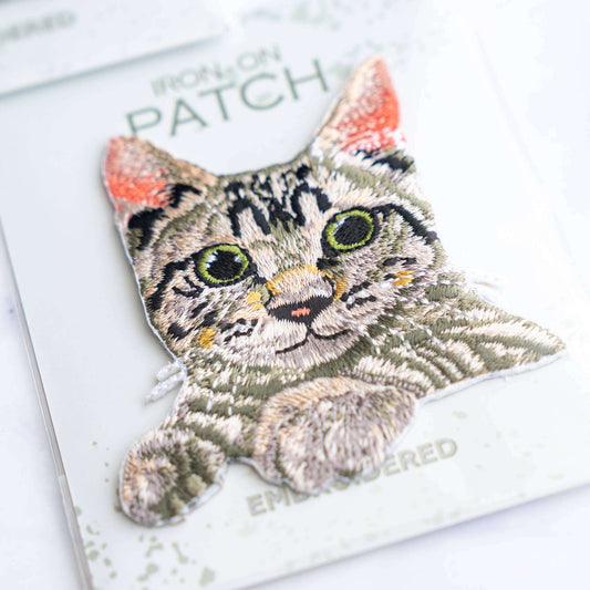 Tabby Cat Iron On Patch