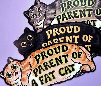 Fat Cat (Tabby) - Car Magnet