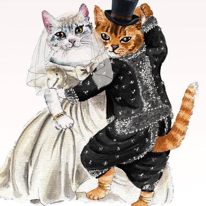 Just Meowied Cat Wedding Card