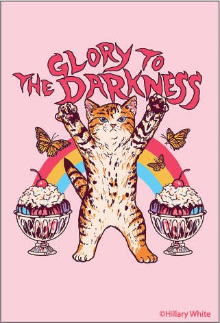 Glory to the Darkness Cat Magnet