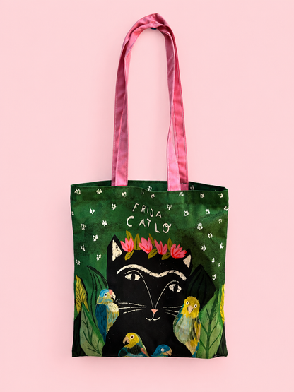 Frida Catlo Cat Tote Bag