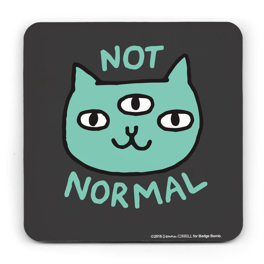 Not Normal Cat Coaster by Gemma Correll