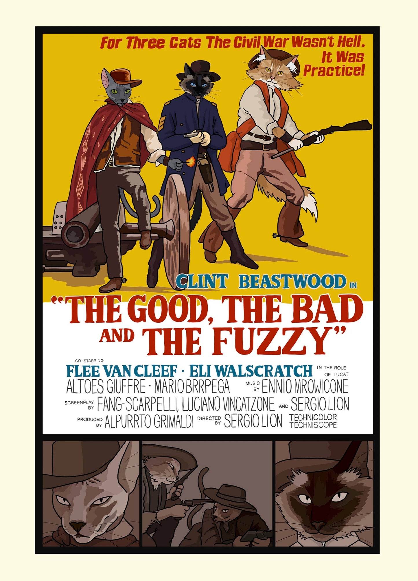 The Good, the Bad and the Fuzzy Unframed Print: 5x7"