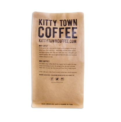 Kitty Town Coffee - Smokey: Italian Roast Brazilian (12oz Whole Bean)