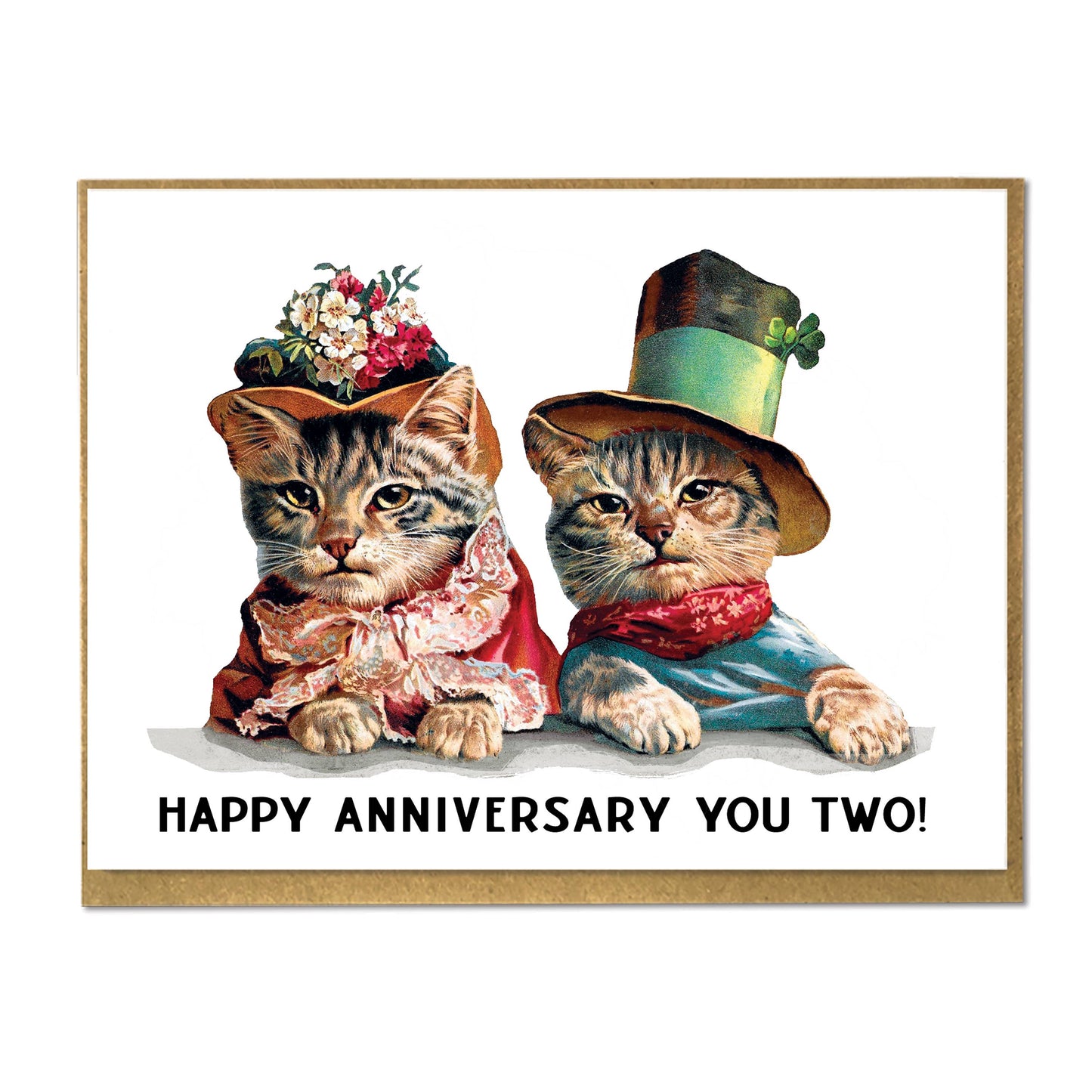 Vintage Cats Happy Anniversary Card