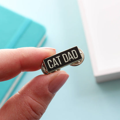 Cat Dad Enamel Pin Badge
