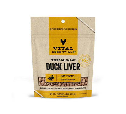 Vital Essentials Freeze-Dried Duck Liver Cat Treats (0.9 Oz)