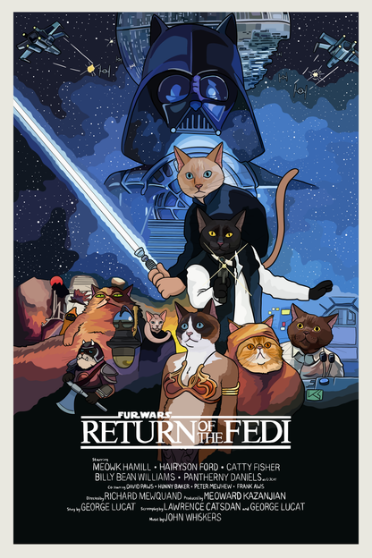 Fur Wars Return of the Fedi Unframed Print: 5x7"