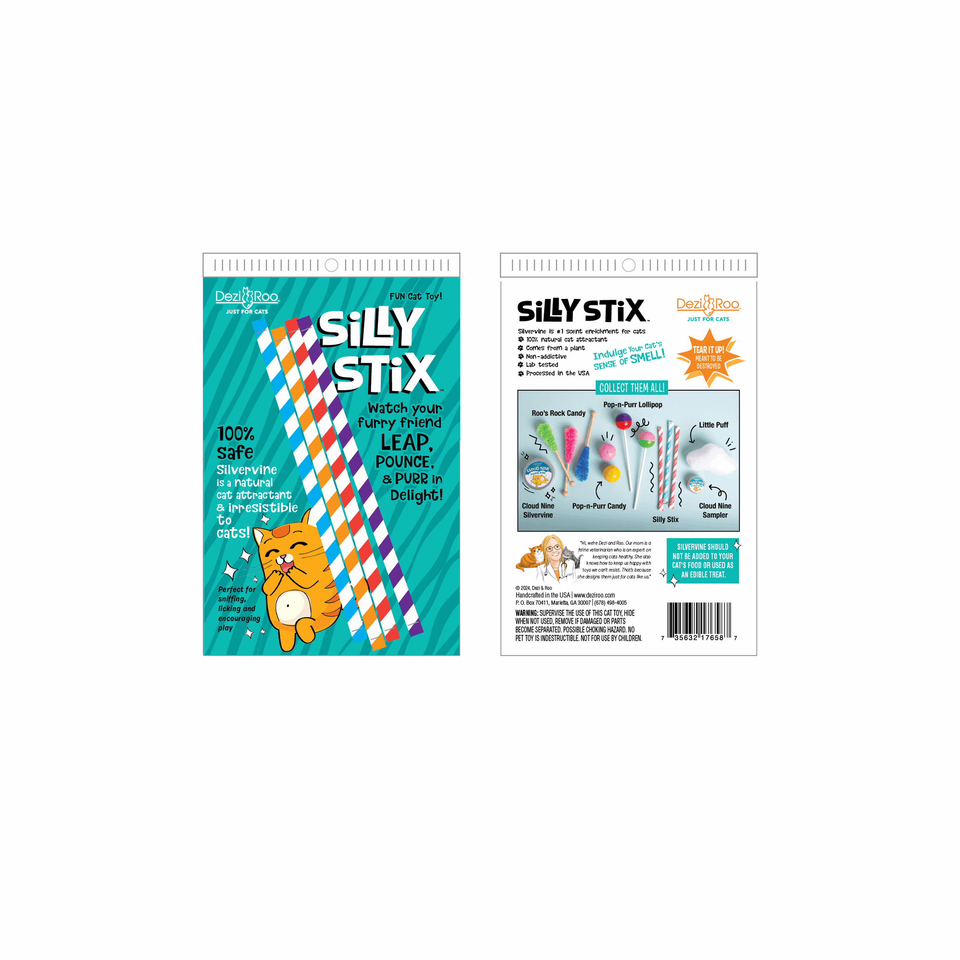 Silly Stix Scent Enrichment Silvervine Cat Toy