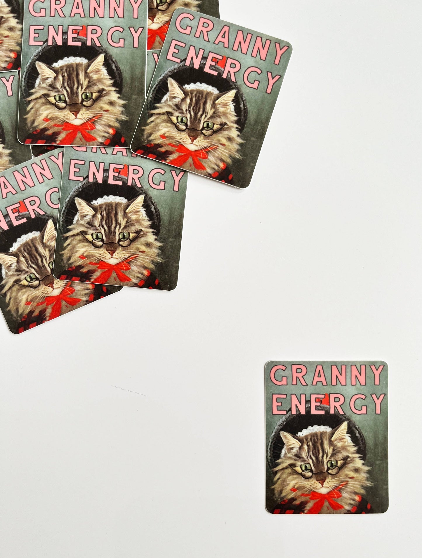 Granny Energy Funny Cat Sticker