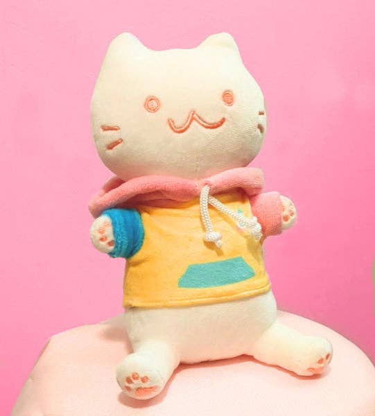 Noodlecat Plushie Cat with Removable Hoodie