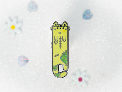 Frankencat Enamel Long Cat Pin