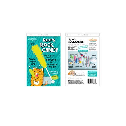 Roo's Rock Candy Scent Enrichment Silvervine Cat Toy (Assorted Colors)