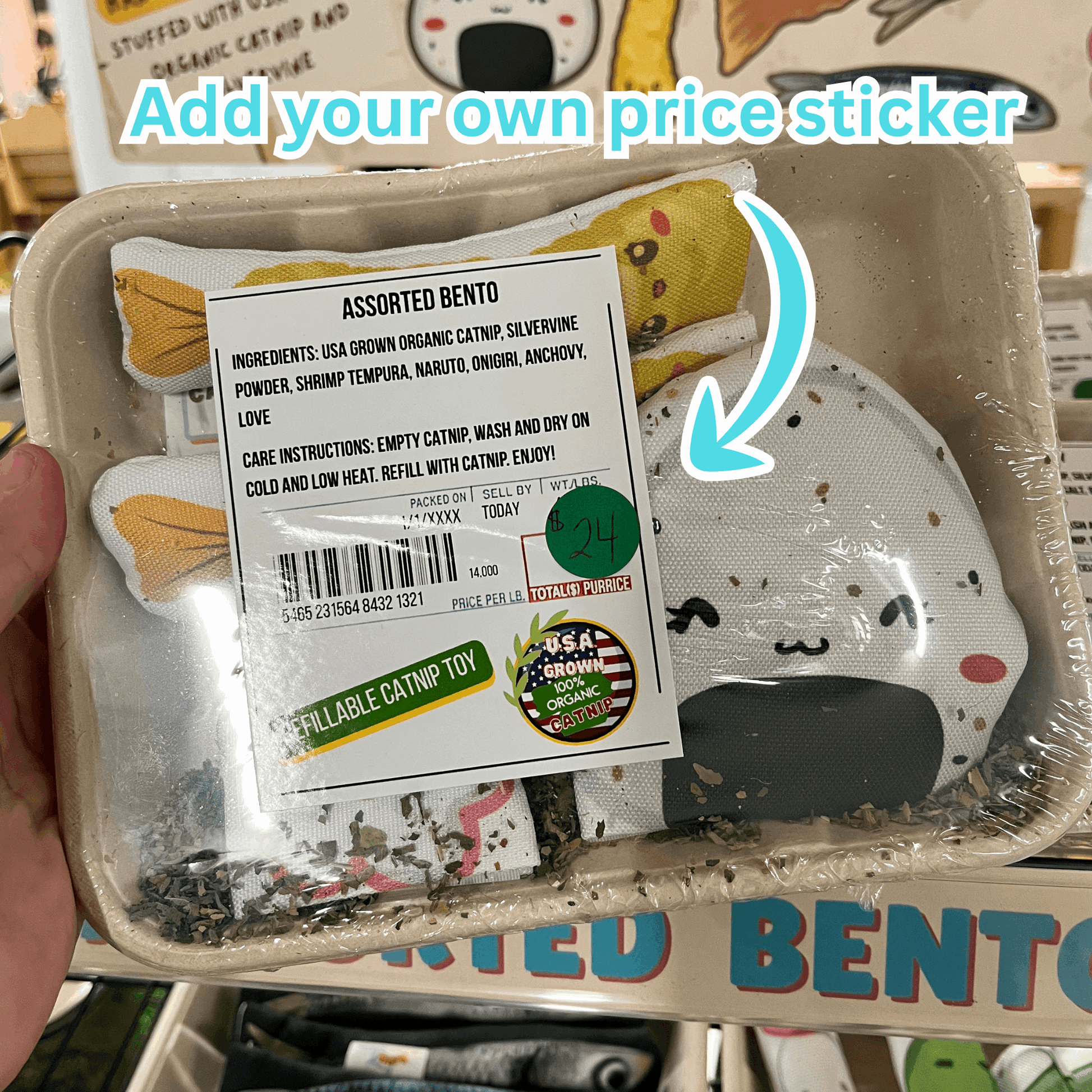 Japanese Bento Box Cat Toy Gift Set